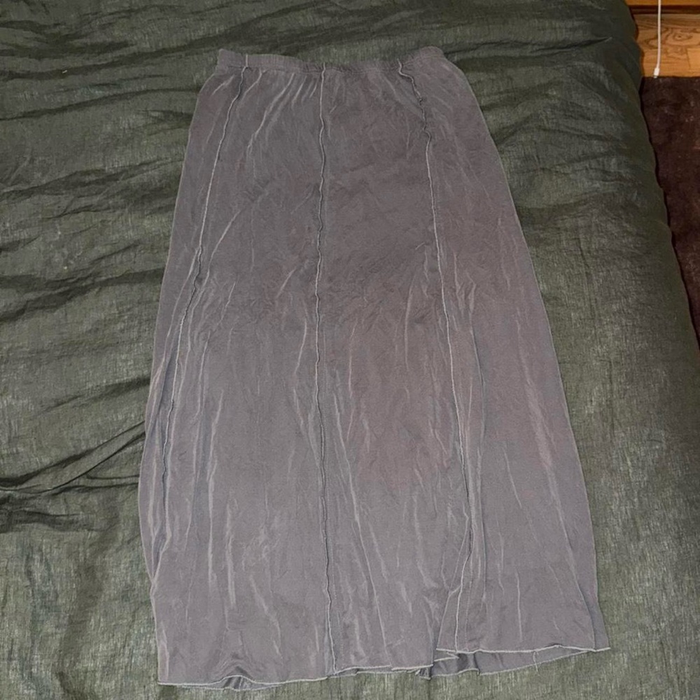 Chic Gray Maxi Skirt for Women